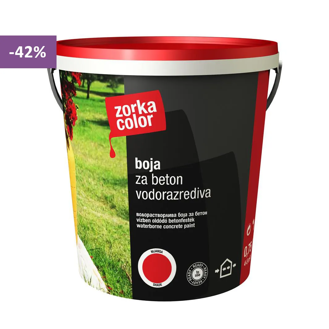 ZORKA COLOR vopsea pe bază de apă pentru beton